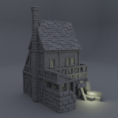 Coffin Maker | 28mm Scale | D&D TTRPG Playable 3D Printed Building Terrain Scenery | MiniatureLand
