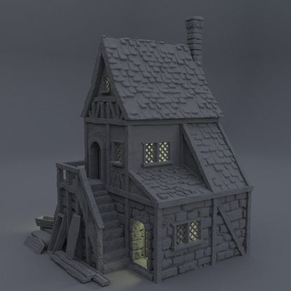 Coffin Maker | 28mm Scale | D&D TTRPG Playable 3D Printed Building Terrain Scenery | MiniatureLand