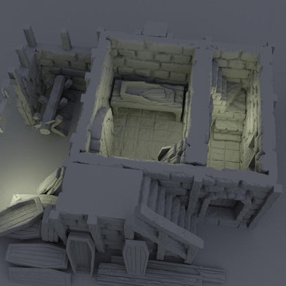 Coffin Maker | 28mm Scale | D&D TTRPG Playable 3D Printed Building Terrain Scenery | MiniatureLand