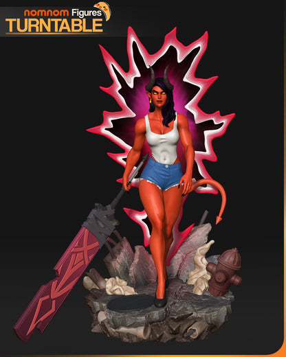 Half-Demon Heroine | Resin Garage Kit Figure Fan Art | Nomnom Figures
