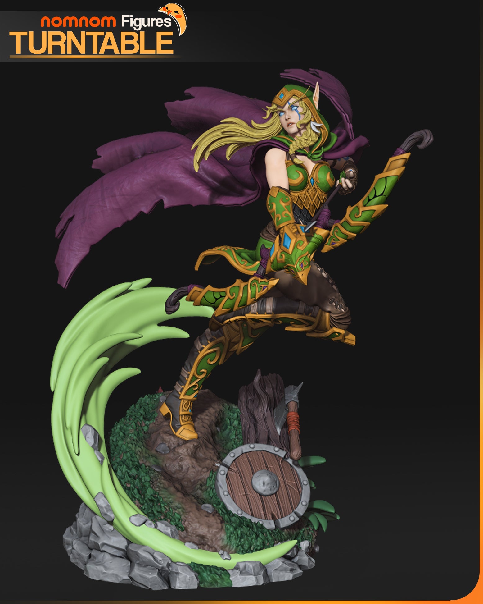 1:10 Emerald Sentinel | Resin Garage Kit Figure Fan Art | Nomnom Figures