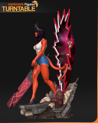 Half-Demon Heroine | Resin Garage Kit Figure Fan Art | Nomnom Figures