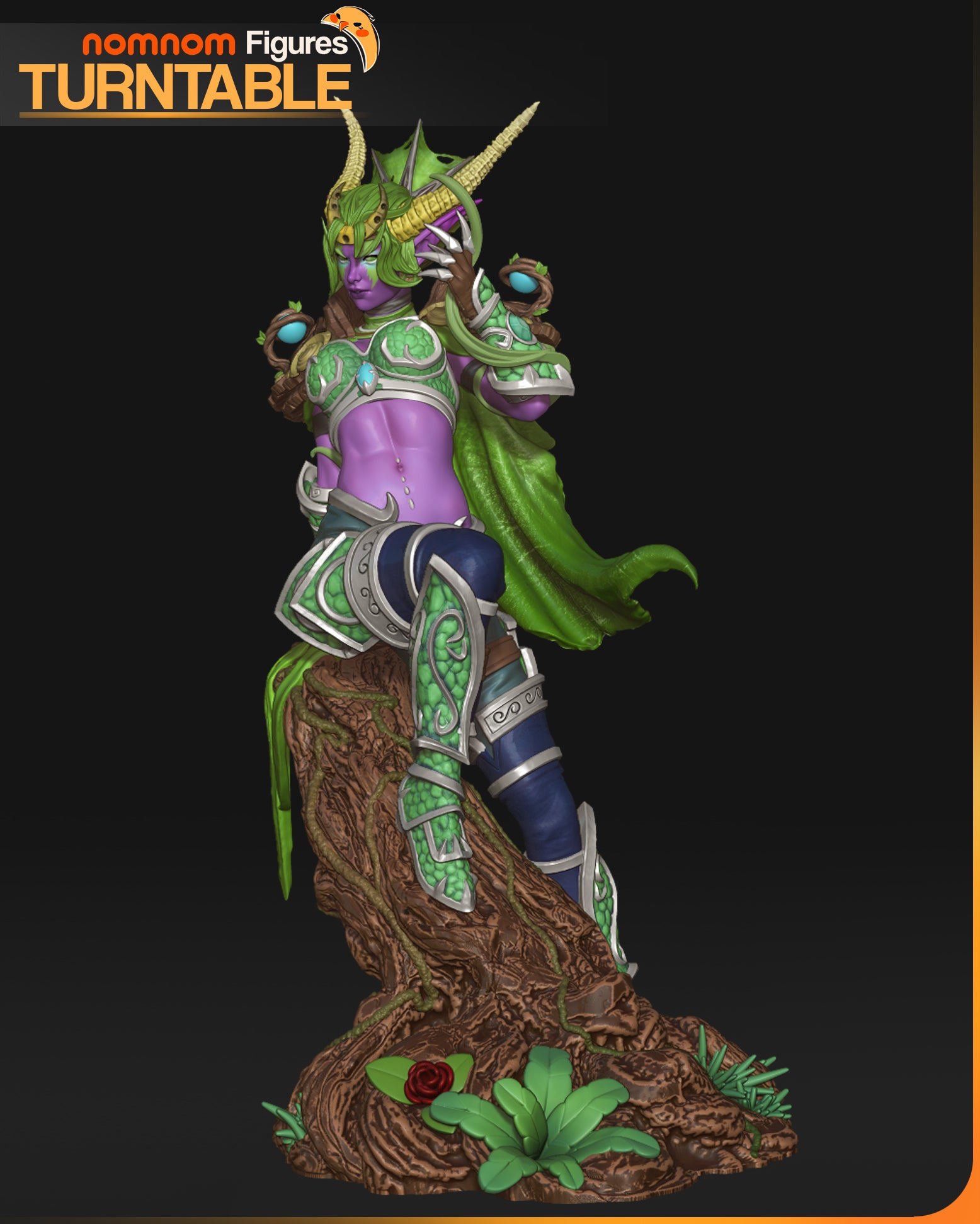 Colored resin garage kit figure of the Dragon of the Eternal Dream by Tattles Told 3D, detailed fan art sculpture.