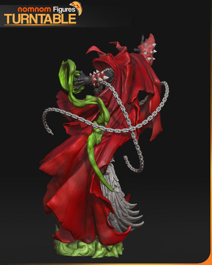Colorful Infernal Antihero resin garage kit figure by Tattles Told 3D, featuring detailed fan art design.