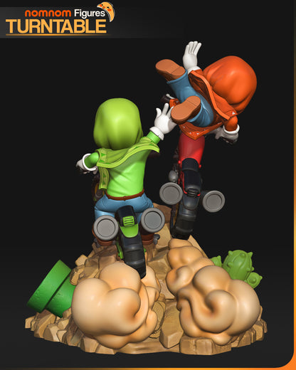 Playful Adventure Brothers | Resin Garage Kit Figure Fan Art | Nomnom Figures