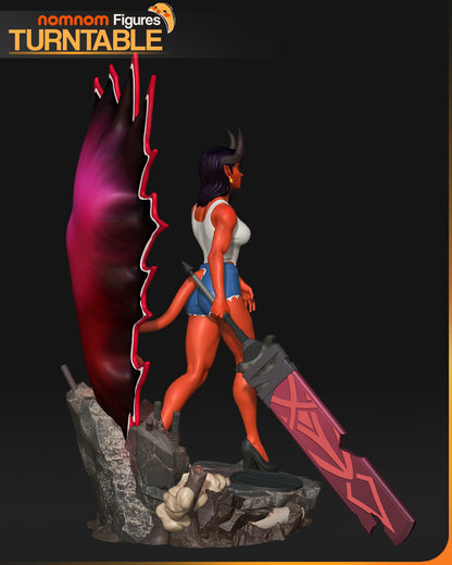 Half-Demon Heroine | Resin Garage Kit Figure Fan Art | Nomnom Figures