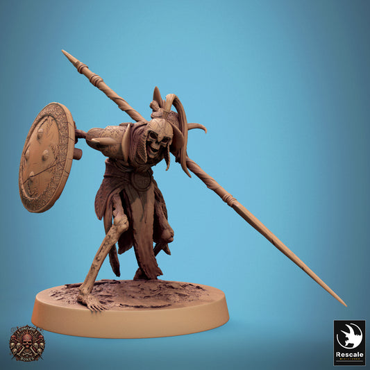 Persian Skeletons Conclave of Bones undead skeleton warband miniature from Tattles Told 3D for D&D TTRPG, detailed rescale miniature.