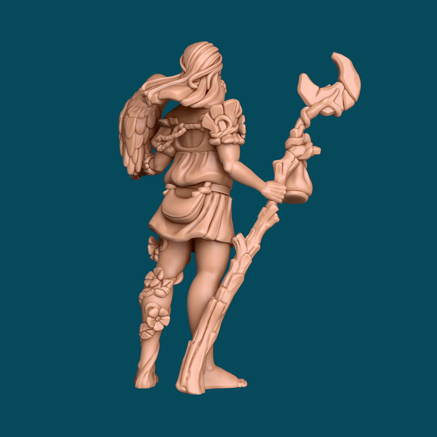 Conifer, a Cyclops Druid miniature from Tattles Told 3D, featuring a small cyclops character with druidic attire and staff.