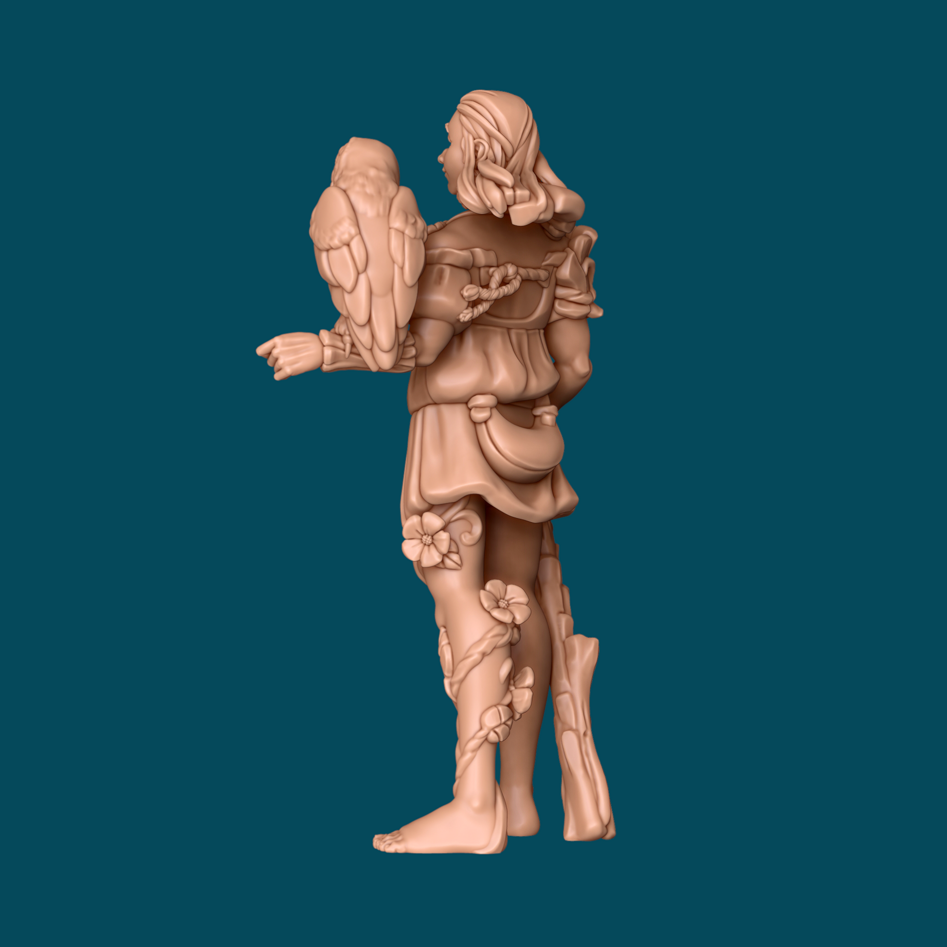 Conifer, a Cyclops Druid miniature from Tattles Told 3D, featuring a mythical creature with a single eye and druidic robes.