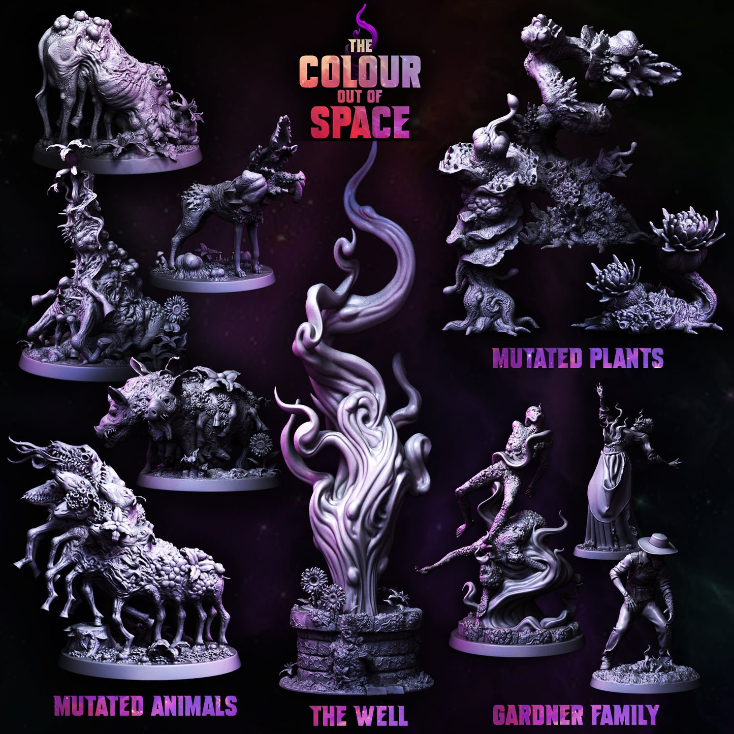 The Colour Out of Space Collection | Lovecraft D&D Cosmic Horror Fantasy | NS Miniatures