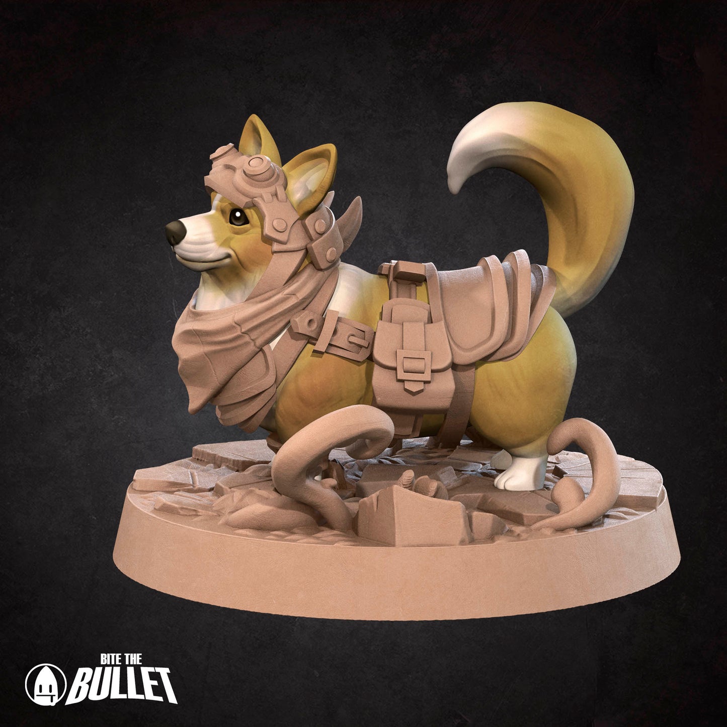 Corgnelius, Corgi Adventurer | D&D Pathfinder TTRPG Miniature | Bite the Bullet