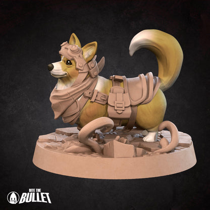 Corgnelius, Corgi Adventurer | D&D Pathfinder TTRPG Miniature | Bite the Bullet