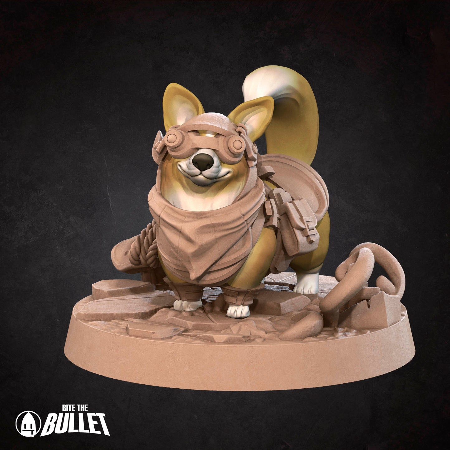 Corgnelius, Corgi Adventurer | D&D Pathfinder TTRPG Miniature | Bite the Bullet