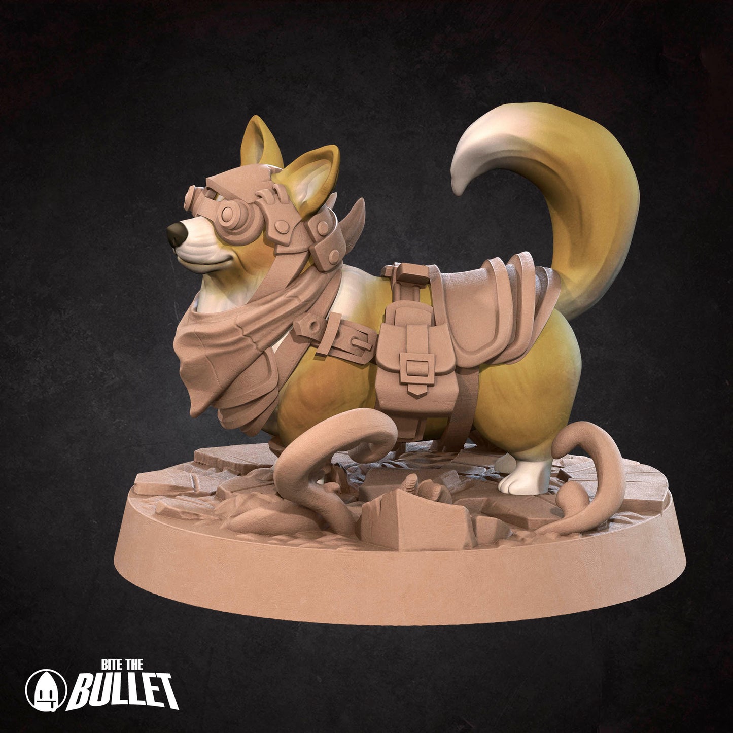 Corgnelius, Corgi Adventurer | D&D Pathfinder TTRPG Miniature | Bite the Bullet