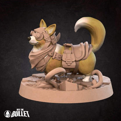 Corgnelius, Corgi Adventurer | D&D Pathfinder TTRPG Miniature | Bite the Bullet