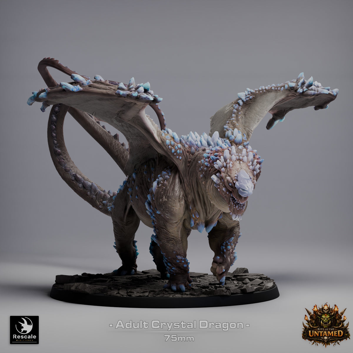 Crystal Dragon | D&D TTRPG Mini | Rescale Miniatures