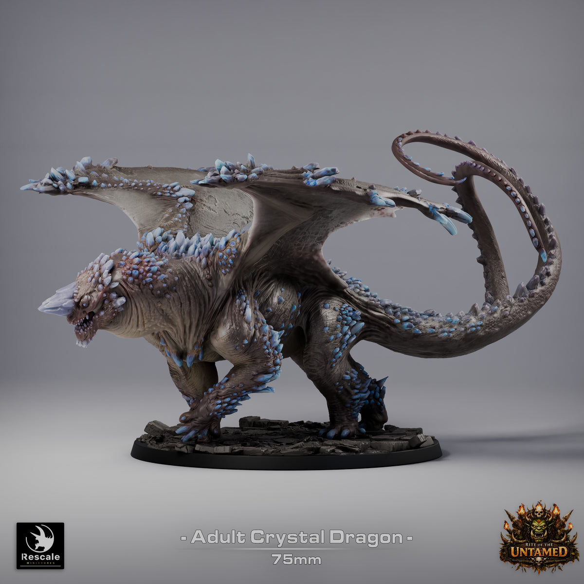 Crystal Dragon | D&D TTRPG Mini | Rescale Miniatures