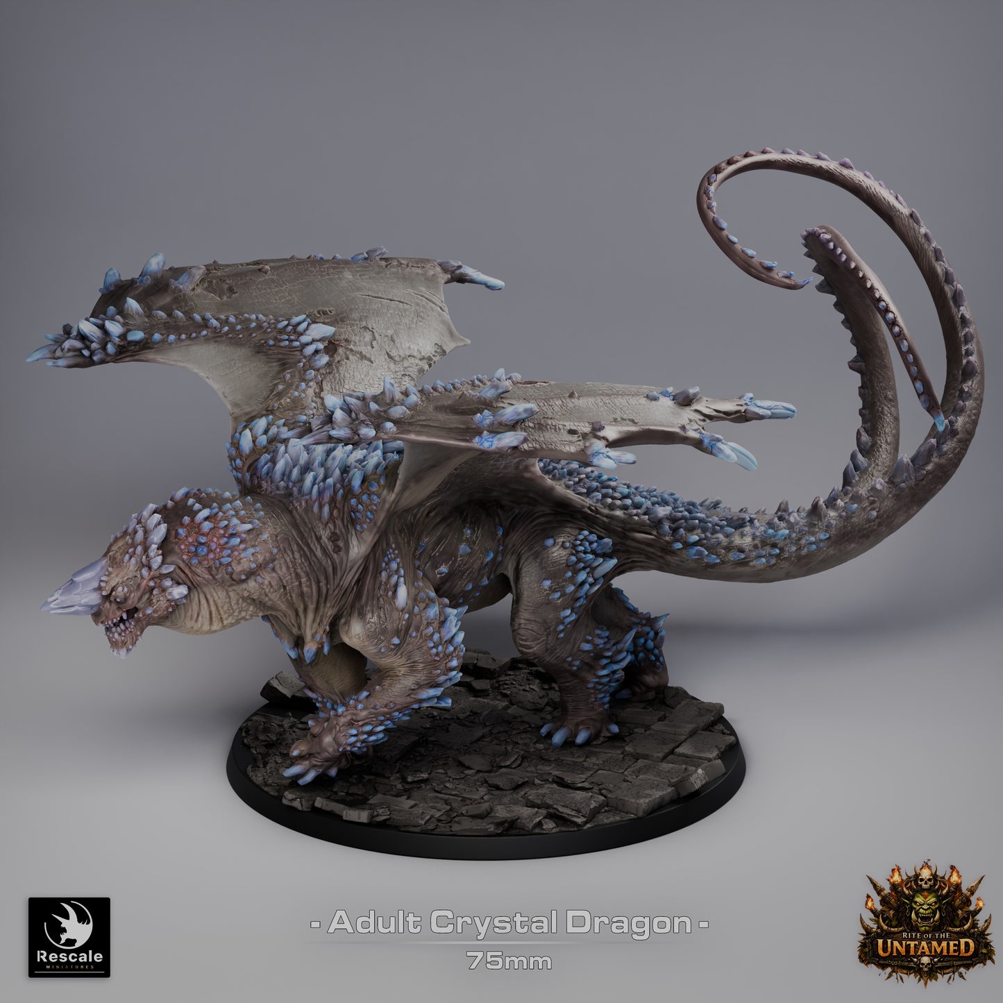 Crystal Dragon | D&D TTRPG Mini | Rescale Miniatures