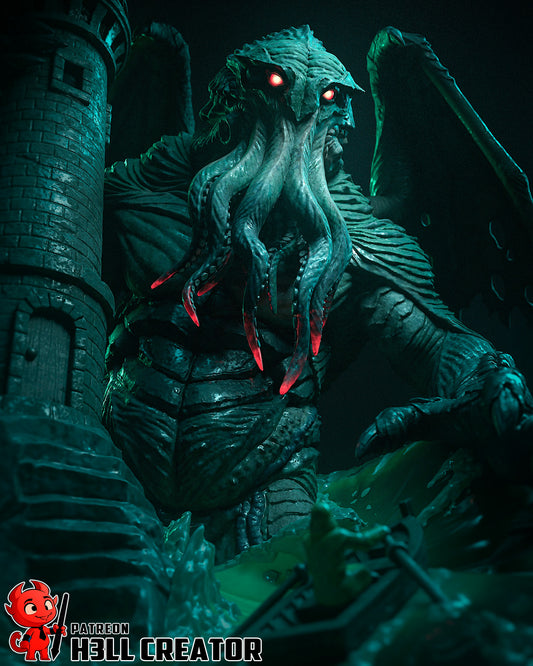 Cthulhu, The Ancient One | Resin Garage Kit Figure Game Fan Art | h3LL creator