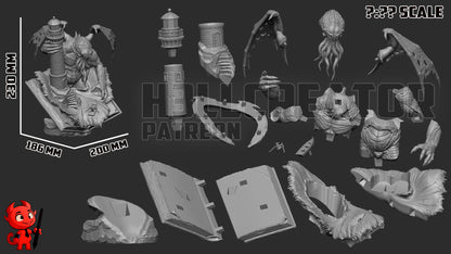 Cthulhu, The Ancient One | Resin Garage Kit Figure Game Fan Art | h3LL creator