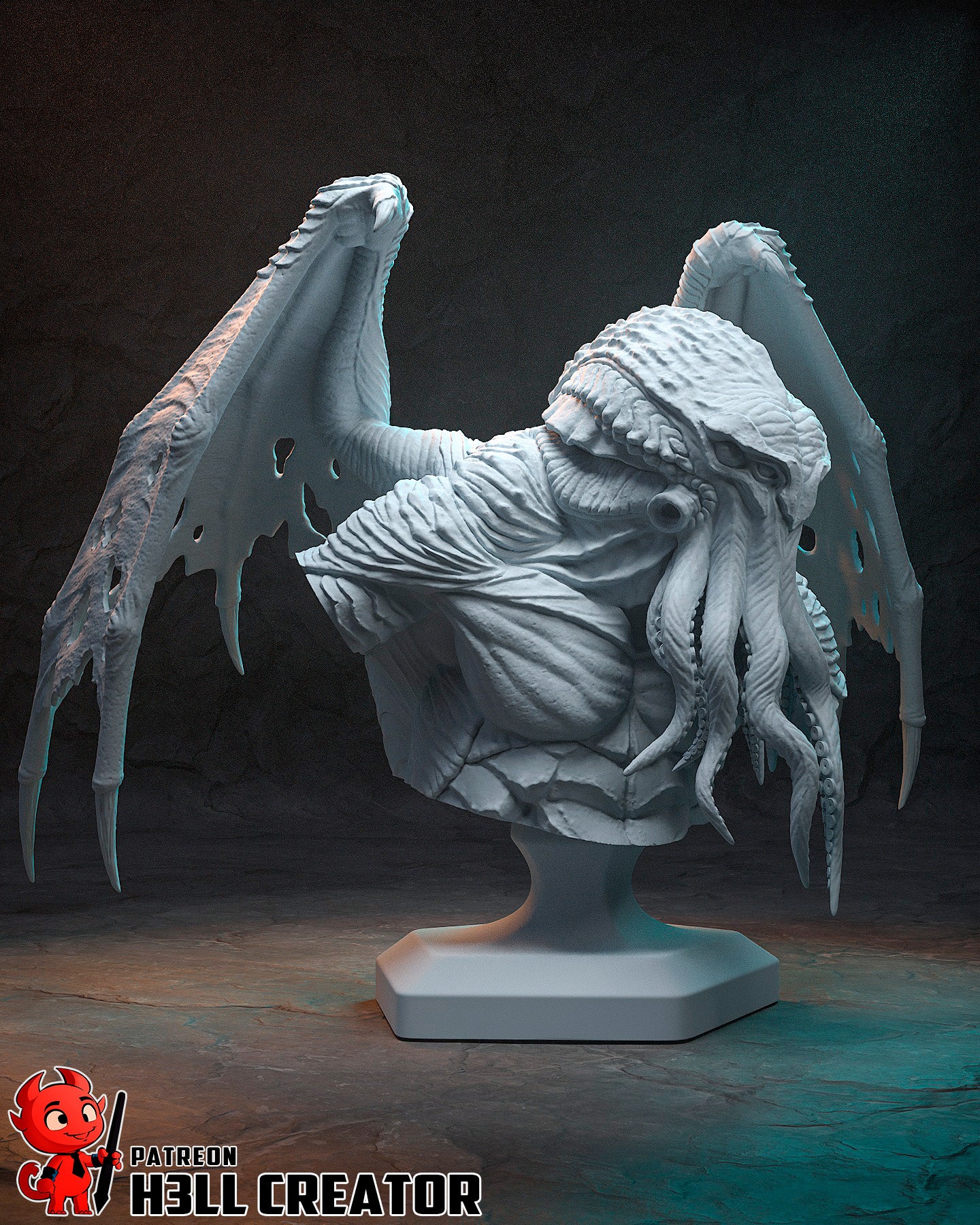 Cthulhu, The Ancient One | Resin Garage Kit Figure Game Fan Art | h3LL creator