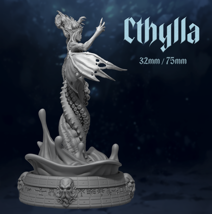 Cthylla | Tabletop or Display Scale | D&D TTRPG Fantasy Miniature | Dungeons and Maidens