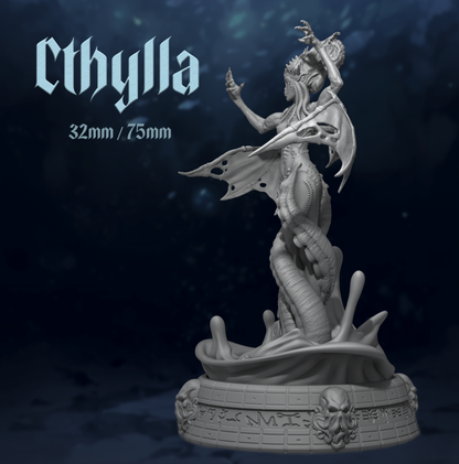 Cthylla | Tabletop or Display Scale | D&D TTRPG Fantasy Miniature | Dungeons and Maidens
