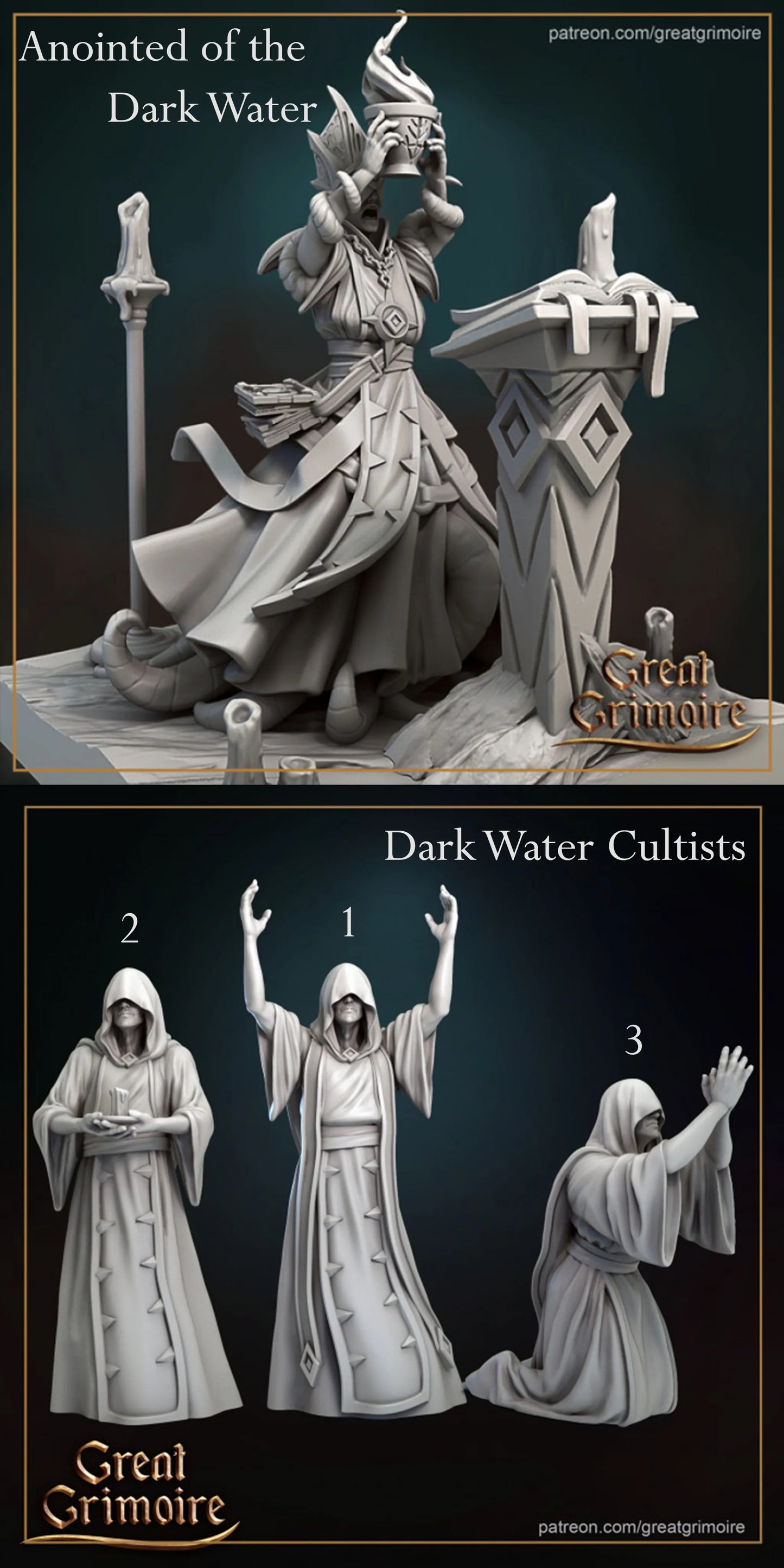 Cult of the Deep, Ocean, Water, Lovecraft | Tabletop Gaming Miniatures Collection | Great Grimoire