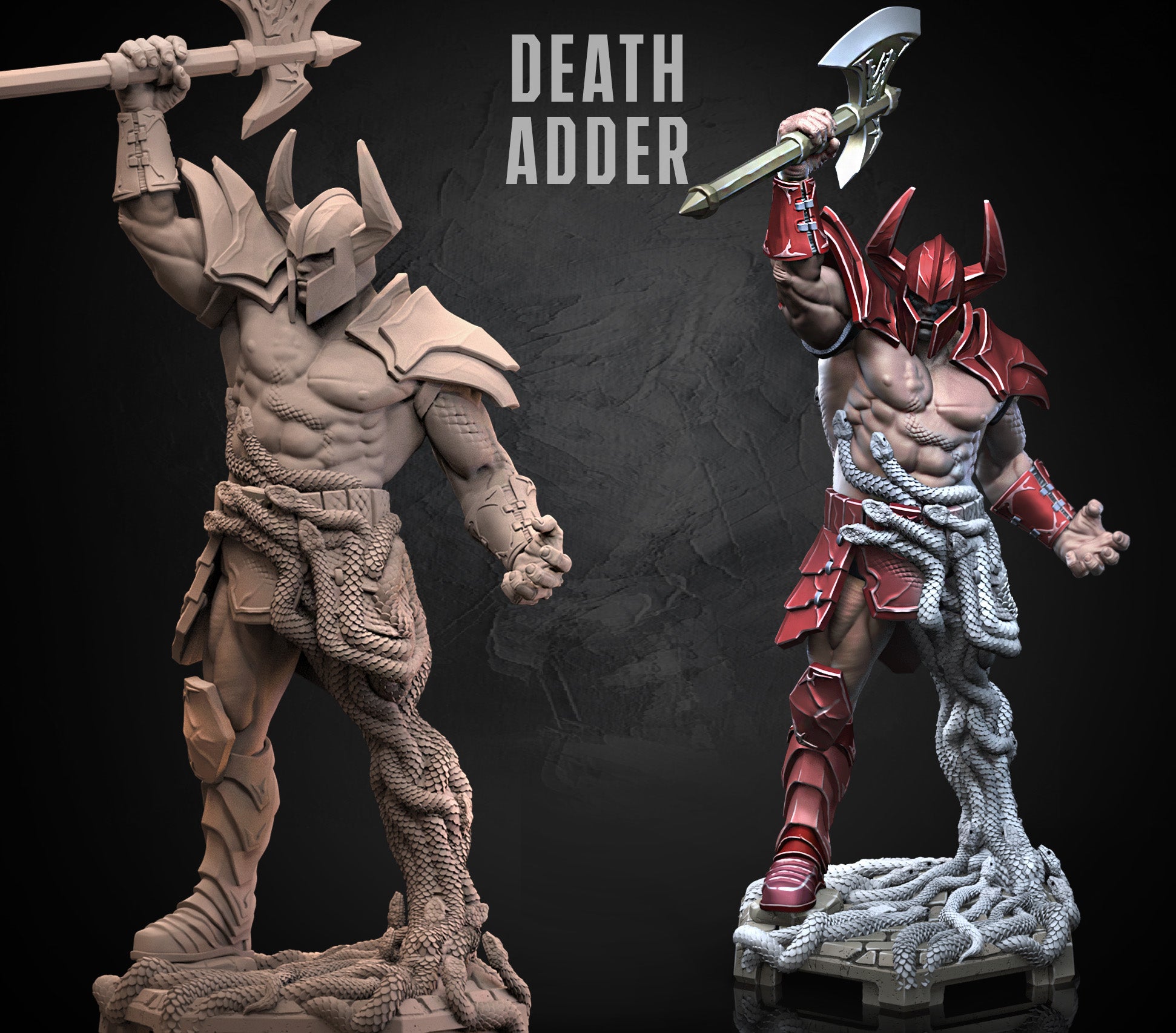 Cobra Inferno Origins | D&D TTRPG Miniature | Dragun Studios