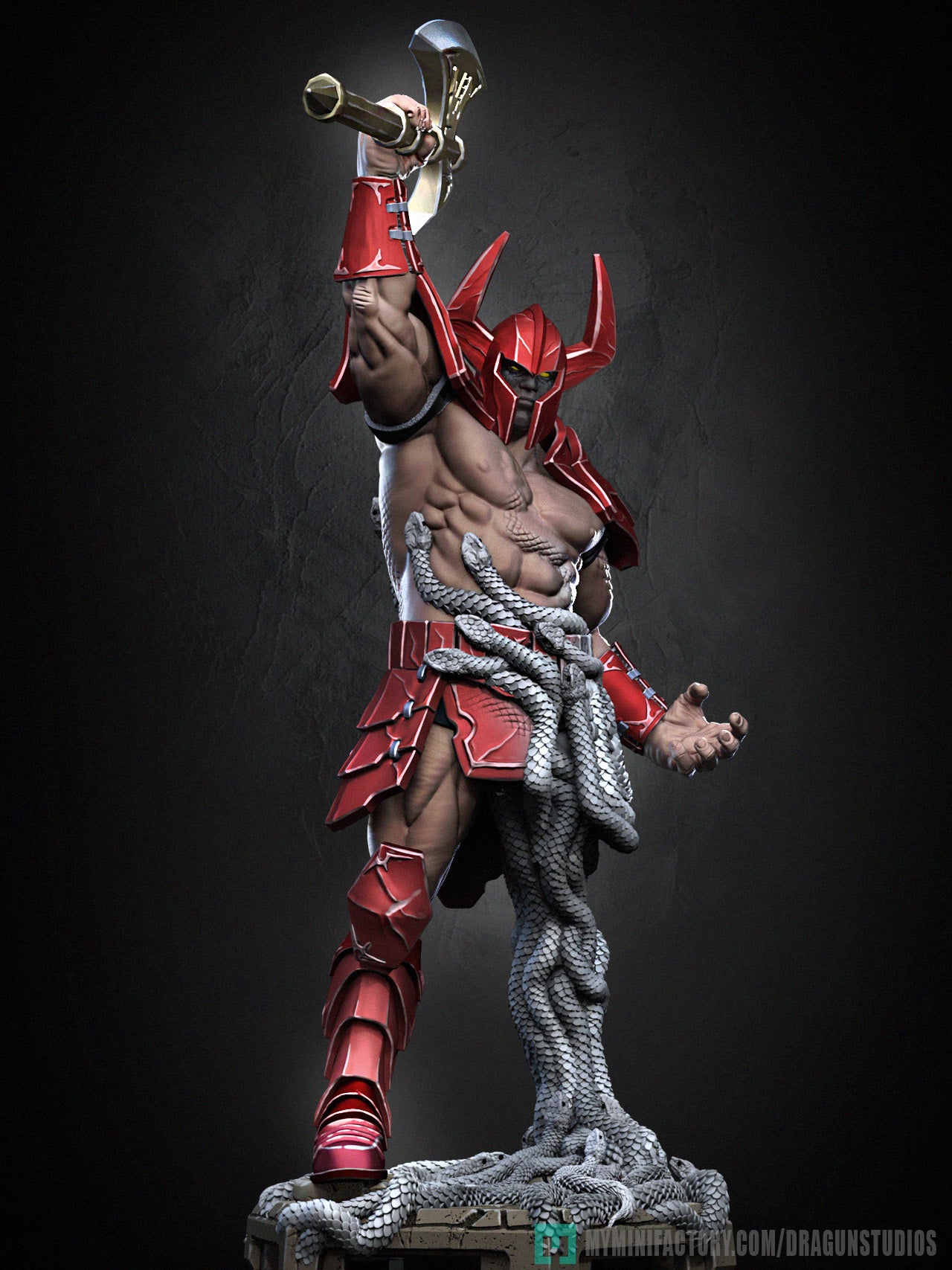 Cobra Inferno Origins | D&D TTRPG Miniature | Dragun Studios