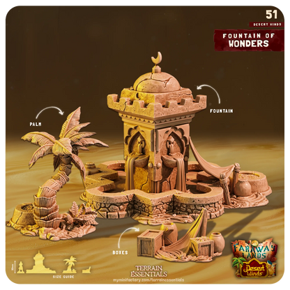 Desert Winds Set | TTRPG Scatter Diorama Dollhouse Miniature | Terrain Essentials
