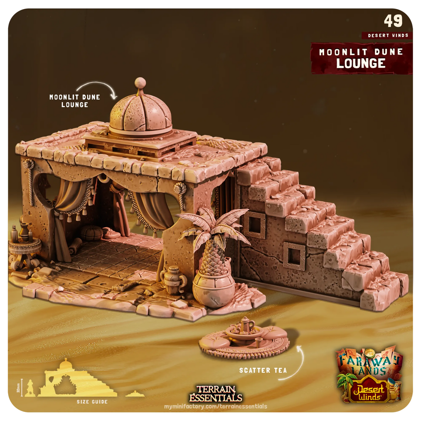 Desert Winds Set | TTRPG Scatter Diorama Dollhouse Miniature | Terrain Essentials