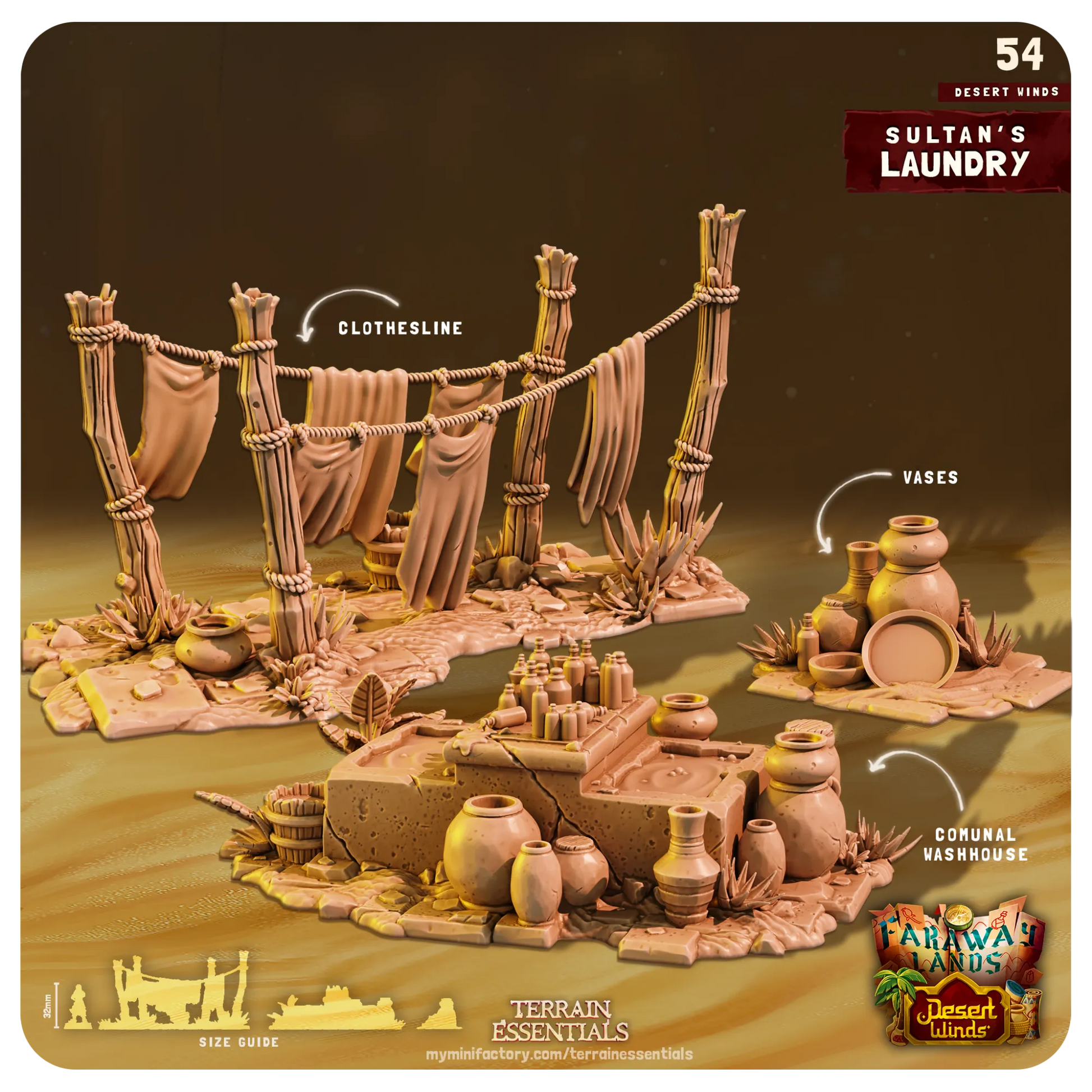 Desert Winds Set | TTRPG Scatter Diorama Dollhouse Miniature | Terrain Essentials