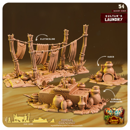 Desert Winds Set | TTRPG Scatter Diorama Dollhouse Miniature | Terrain Essentials