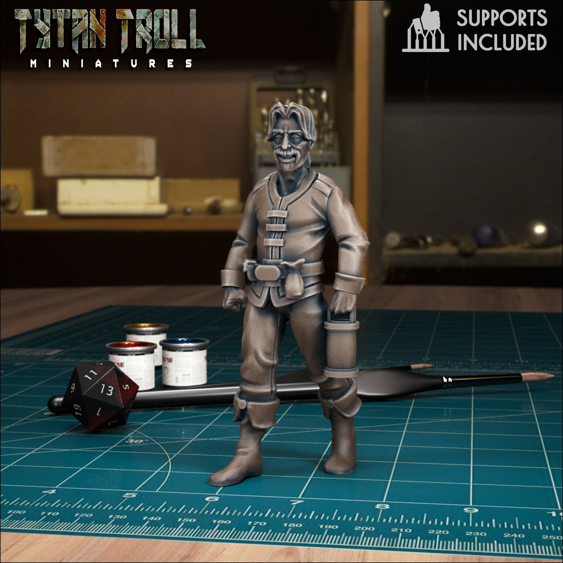 CoS Dag Tomescu | D&D TTRPG Mini | TytanTroll Miniatures