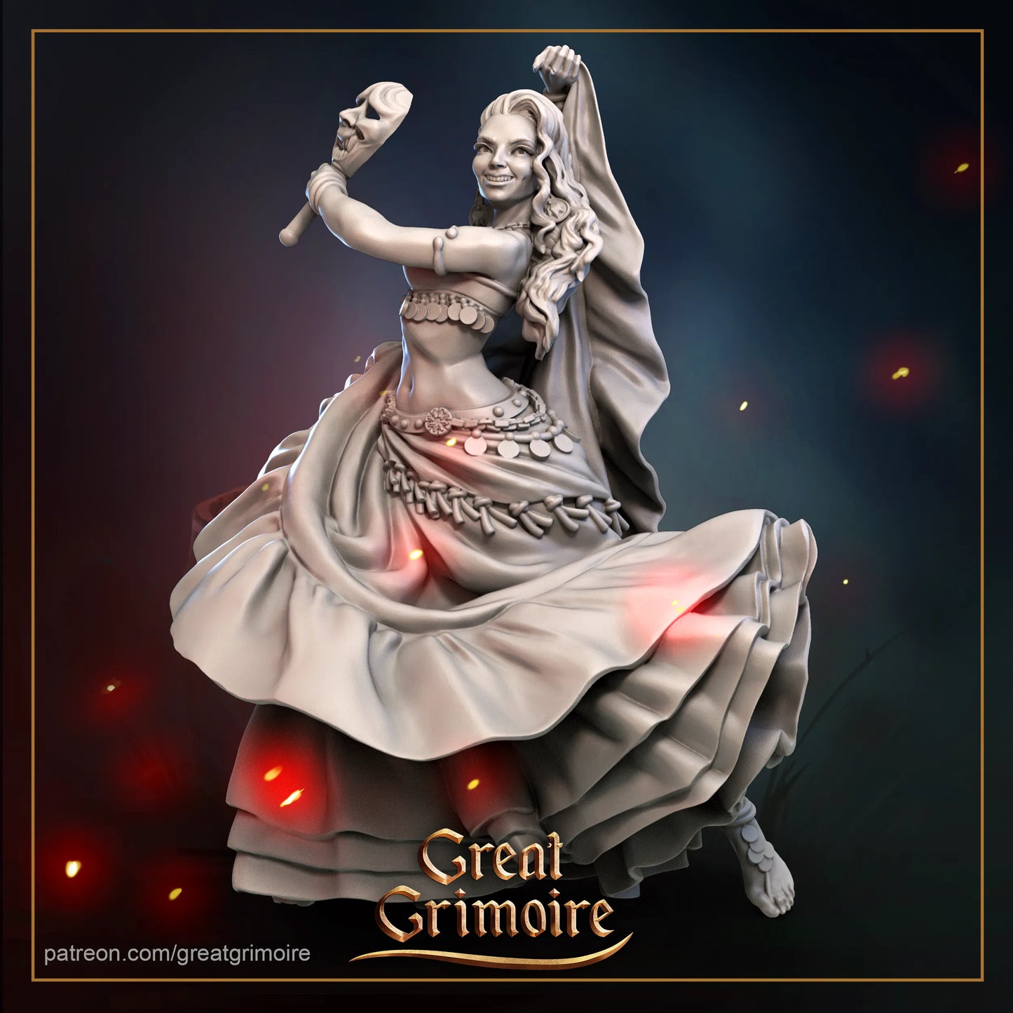 Dancer | Mysteries of Vardo Caravan | D&D Gaming Miniature | Great Grimoire