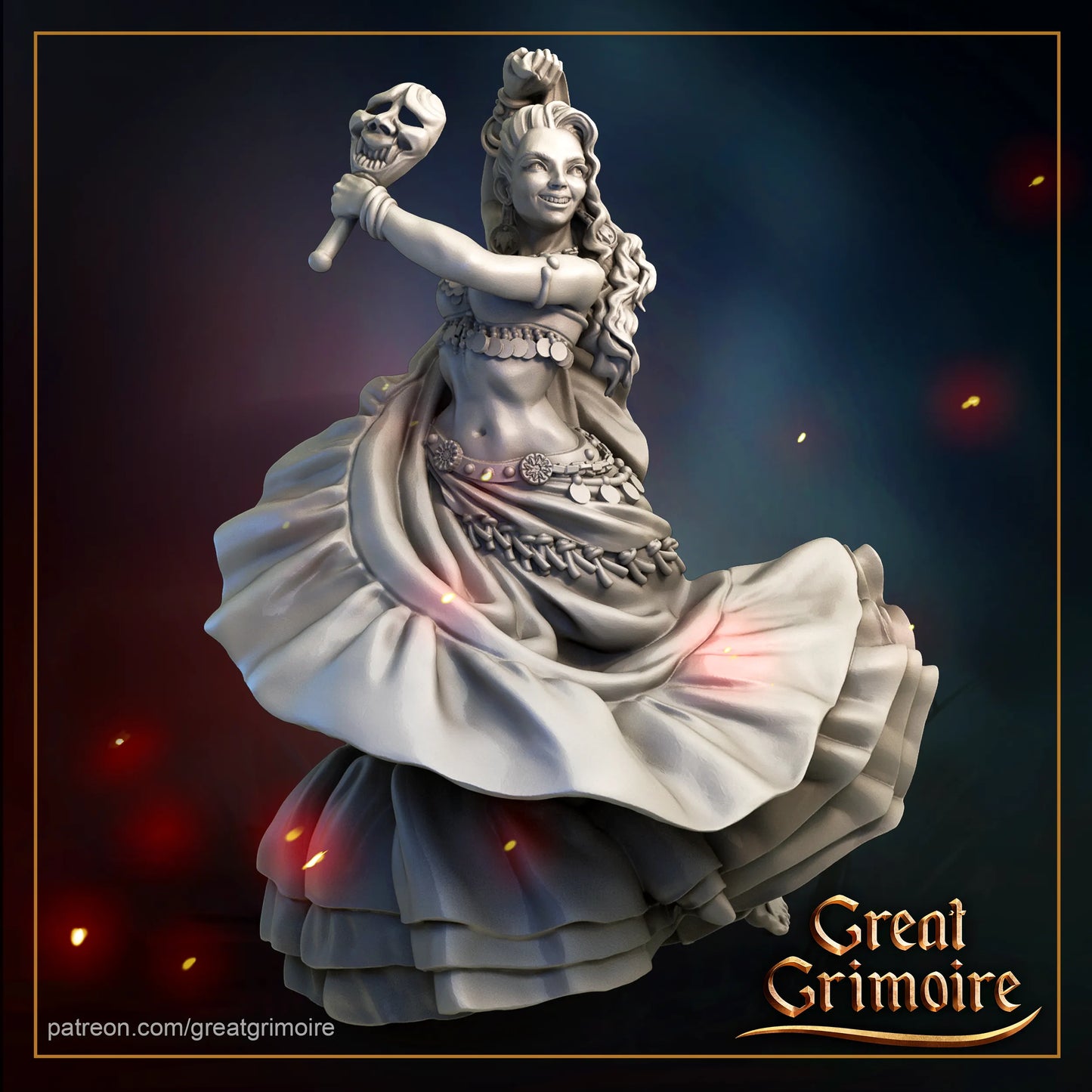 Dancer | Mysteries of Vardo Caravan | D&D Gaming Miniature | Great Grimoire