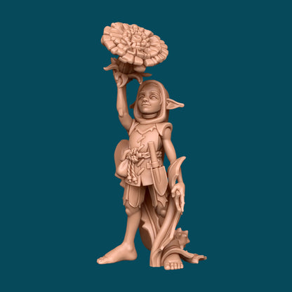 Dandelion Willowsnap, a Gnome Gardener | TTRPG D&D Miniature | Awkward Penguin Minis