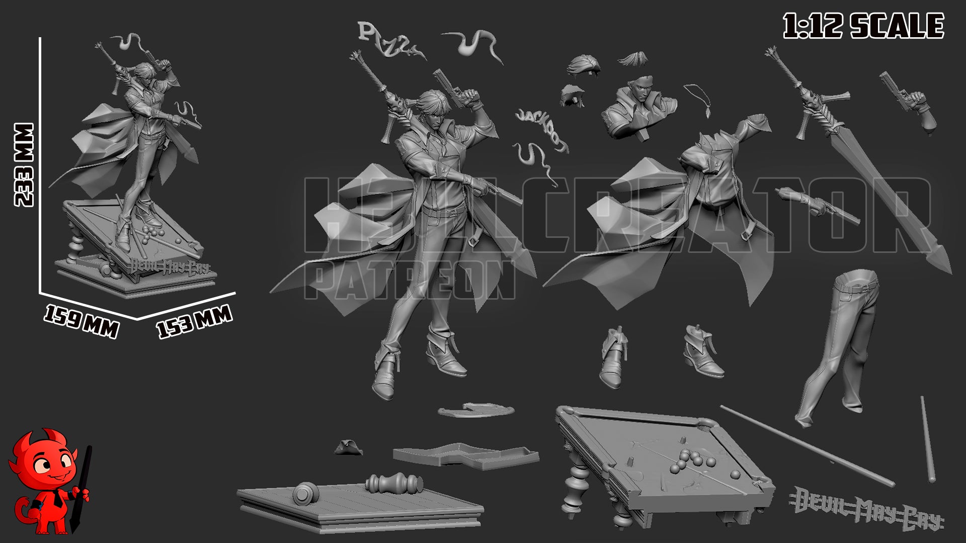 1:12 Child of Hell | Resin Garage Kit Figure Game Fan Art | h3LL creator