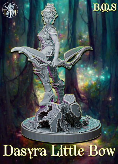 Archer Elf, Dasyra | Tabletop Gaming or Display Miniature | BigMiniSculpting