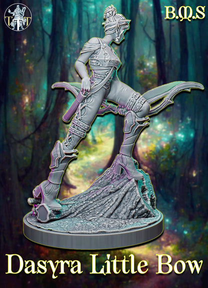 Archer Elf, Dasyra | Tabletop Gaming or Display Miniature | BigMiniSculpting
