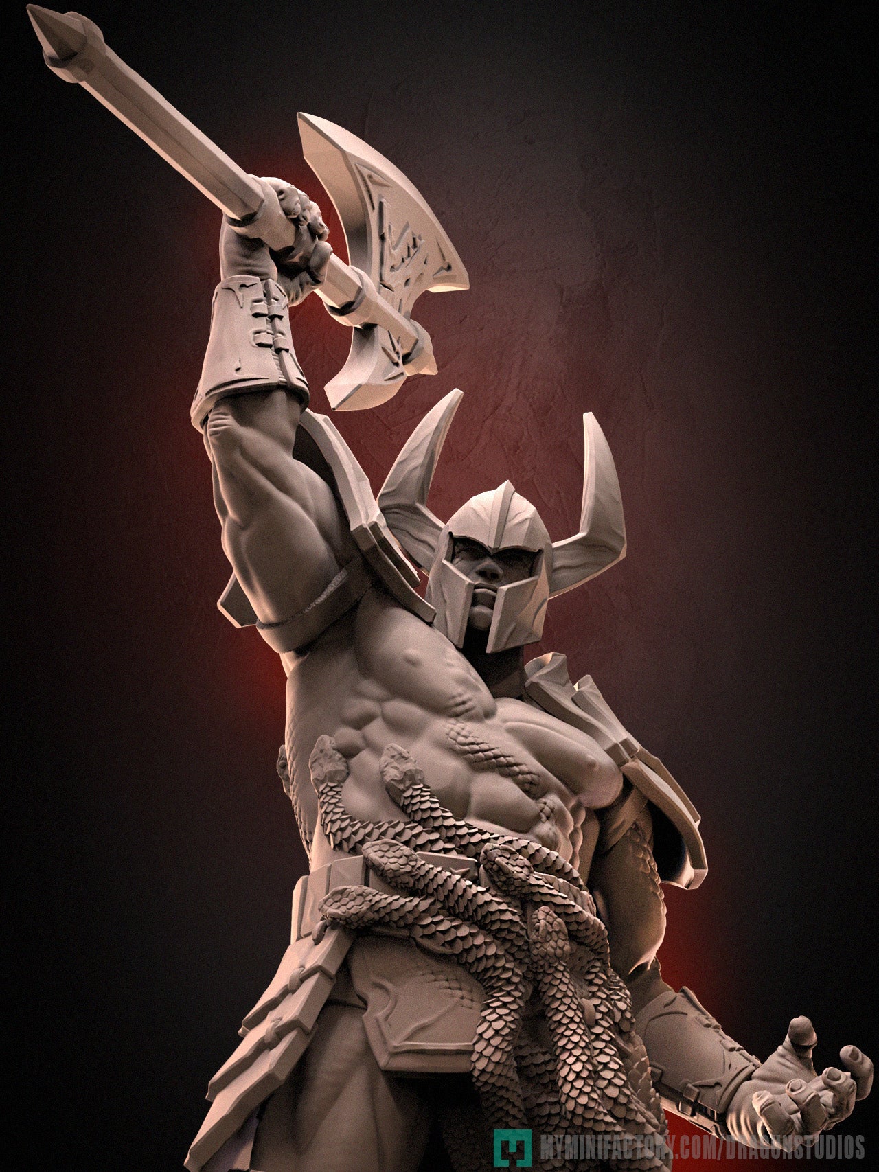 Cobra Inferno Origins | D&D TTRPG Miniature | Dragun Studios