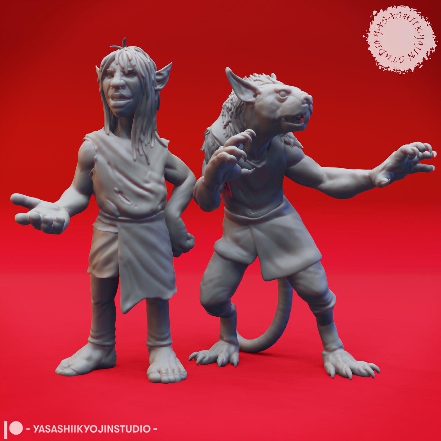 Deep Gnomes | D&D TTRPG Monster Miniature | Yasashii Kyojin Studio