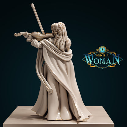 Dhampir Bard Vincentia | D&D TTRPG Miniature | DnD Is A Woman | NO BASE