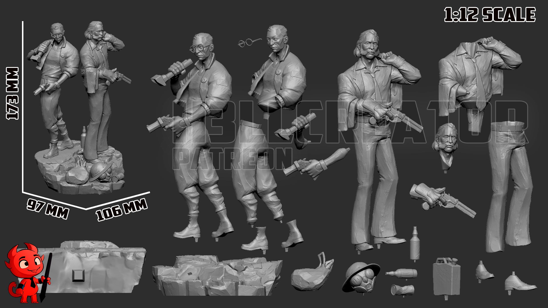 1:12 Goodest Of Good Cops | Resin Garage Kit Figure Game Fan Art | h3LL creator