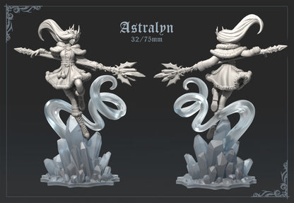 Astralyn | Tabletop or Display Scale | D&D TTRPG Fantasy Miniature | Dungeons and Maidens