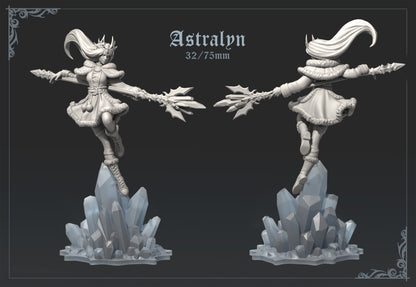 Astralyn | Tabletop or Display Scale | D&D TTRPG Fantasy Miniature | Dungeons and Maidens