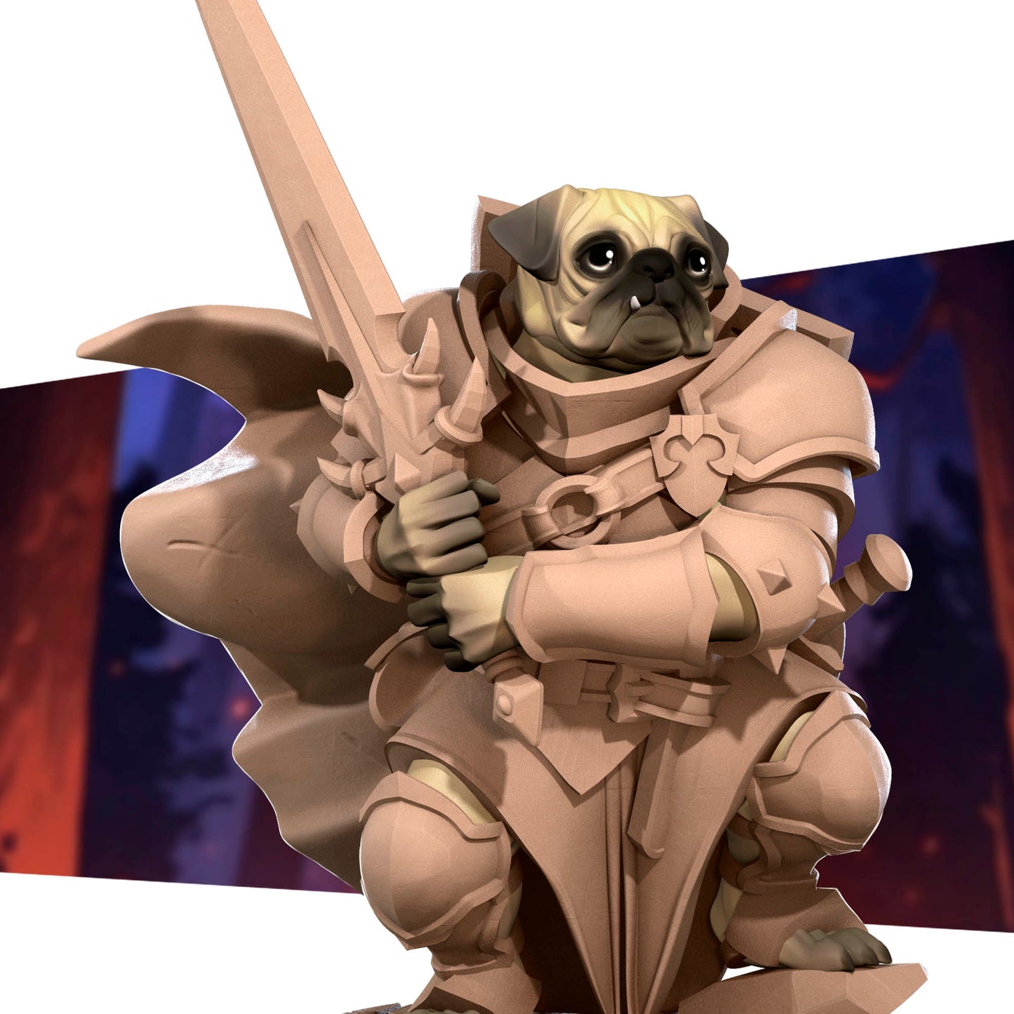 Bullet Heroes, Dogfolk Warrior | D&D Pathfinder TTRPG Miniature | Bite the Bullet