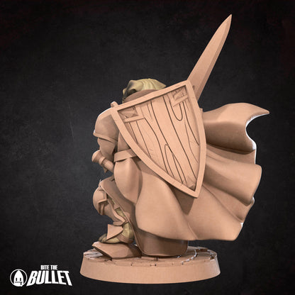 Bullet Heroes, Dogfolk Warrior | D&D Pathfinder TTRPG Miniature | Bite the Bullet