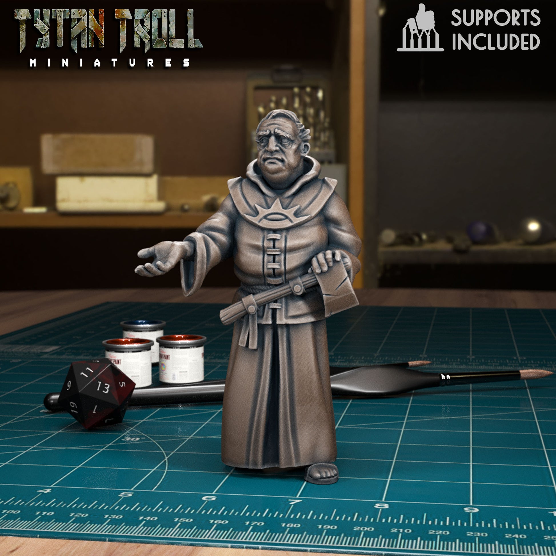 CoS Father Donavich | D&D TTRPG Mini | TytanTroll Miniatures